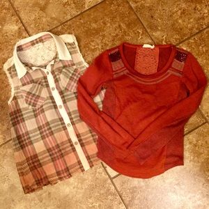 Miss Me Girls 2 Shirt Bundle Size Small